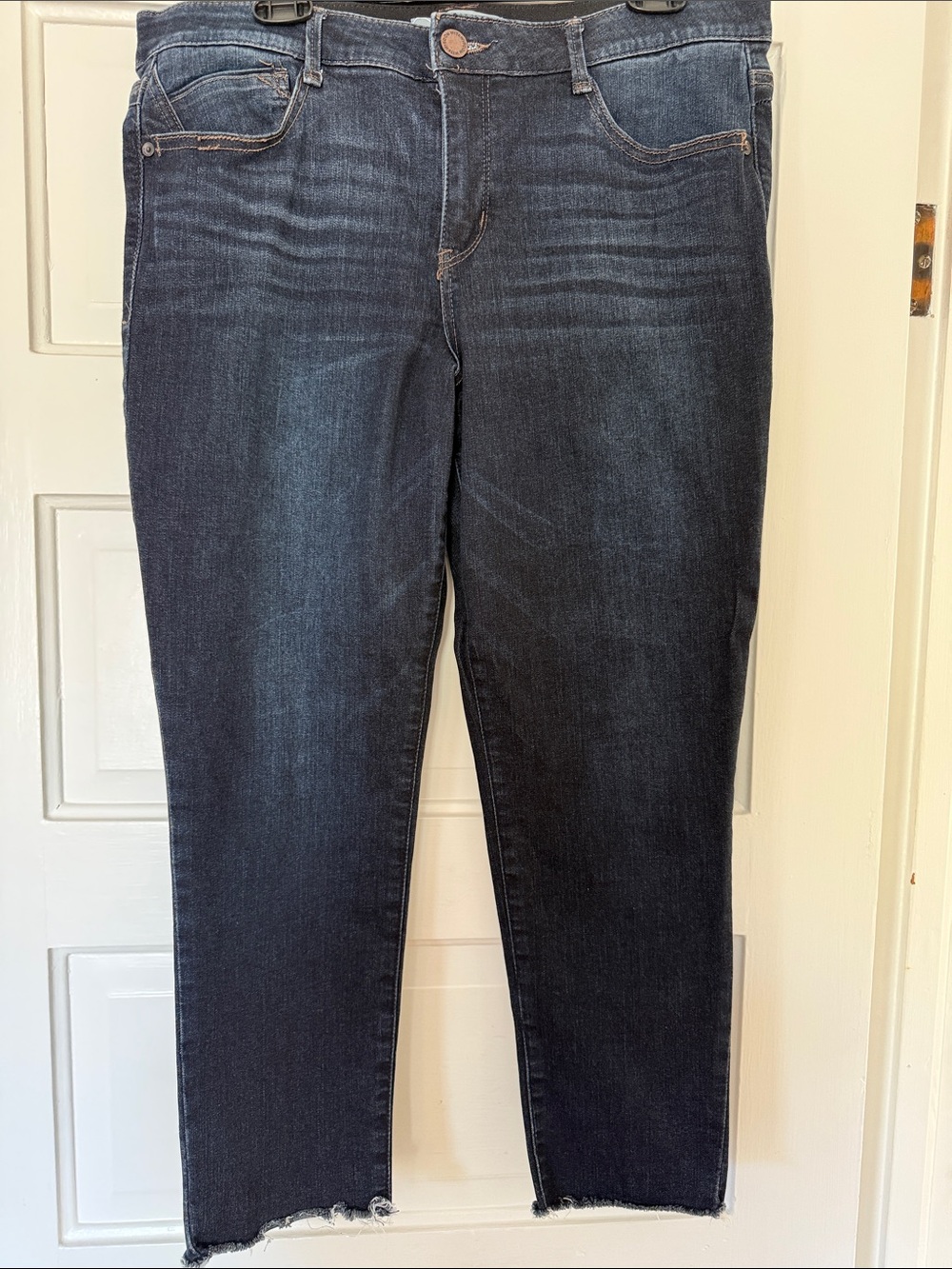 Wit & Wisdom Dark Indigo Ankle Skinny Jeans - stretch denim